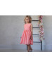 Pleated Chiffon Tea Length Flower Girl Dress